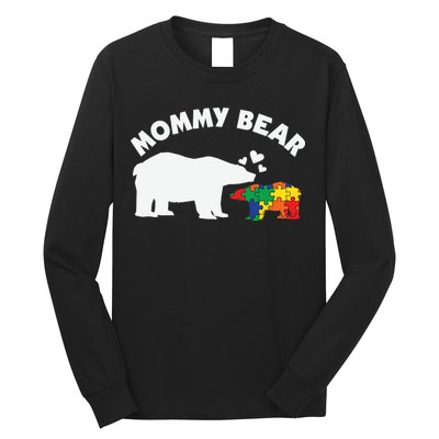 Autism Mommy Bear Autism Awareness Long Sleeve Shirt