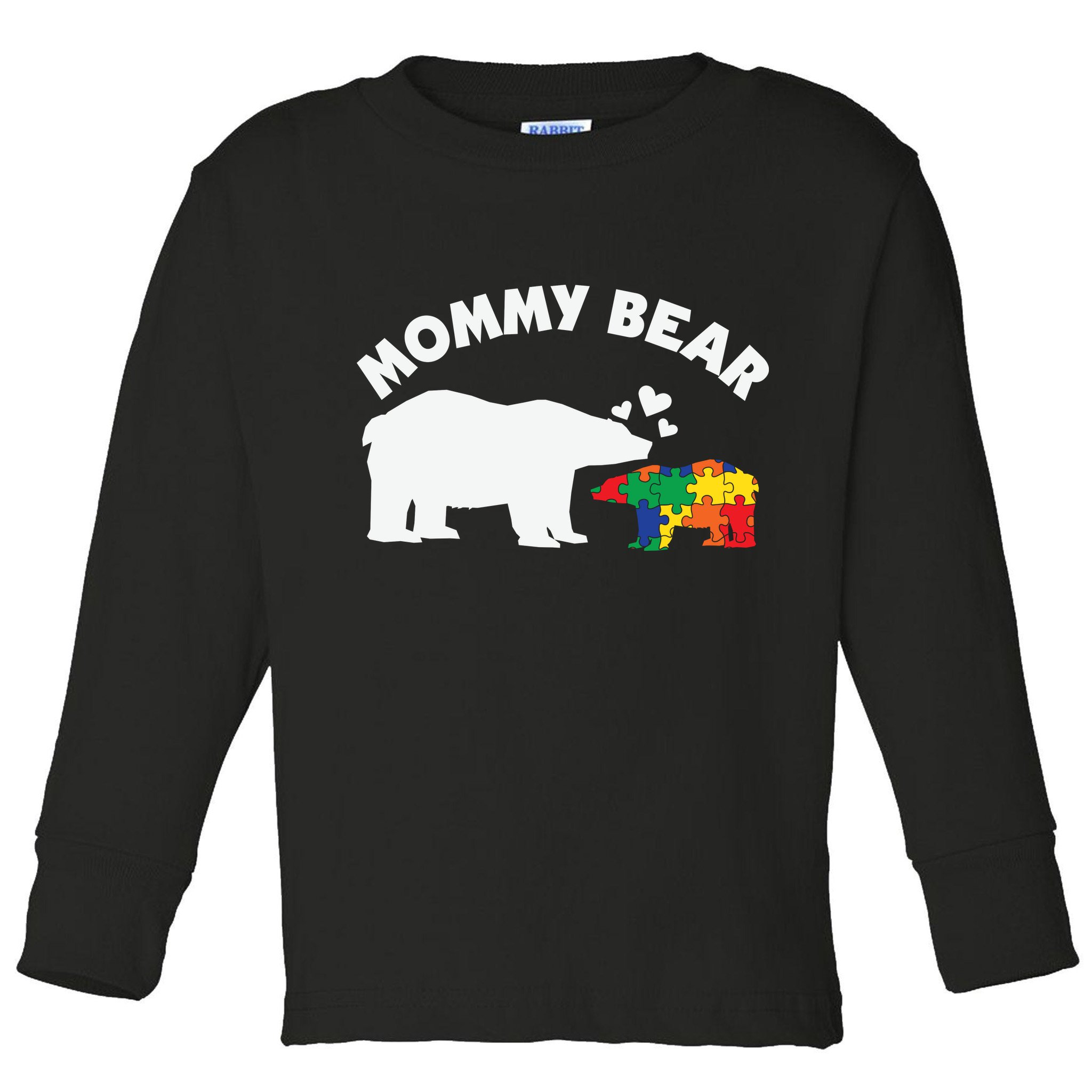 Autism Mommy Bear Autism Awareness Toddler Long Sleeve Shirt