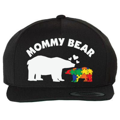 Autism Mommy Bear Autism Awareness Wool Snapback Cap