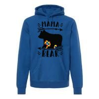 Autism Mama Bear Autism Mother Gift Premium Hoodie