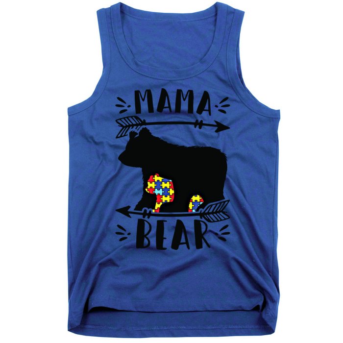 Autism Mama Bear Autism Mother Gift Tank Top