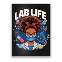 Afro Messy Bun Laboratory Life Lab Week 2025 Lab Technician Poster