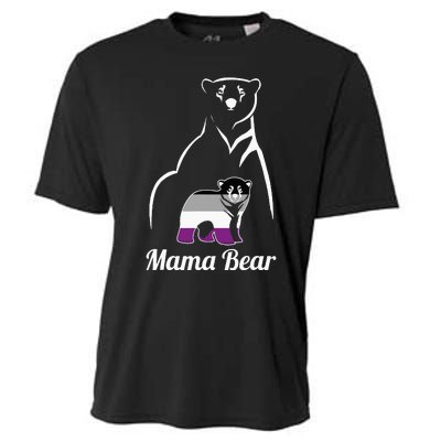 Asexual Mama Bear Asexual Pride LGBT Ace Pride Flag Mom Cooling Performance Crew T-Shirt