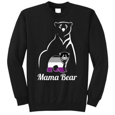 Asexual Mama Bear Asexual Pride LGBT Ace Pride Flag Mom Sweatshirt