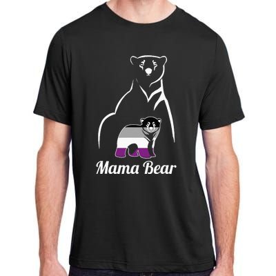 Asexual Mama Bear Asexual Pride LGBT Ace Pride Flag Mom Adult ChromaSoft Performance T-Shirt