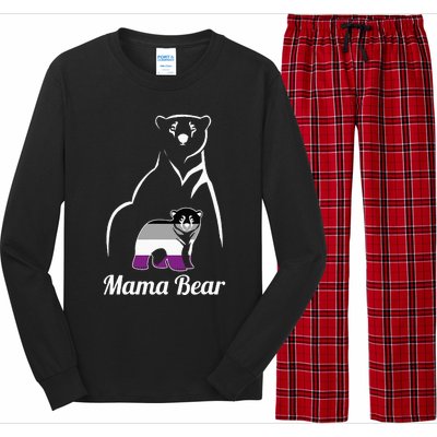 Asexual Mama Bear Asexual Pride LGBT Ace Pride Flag Mom Long Sleeve Pajama Set