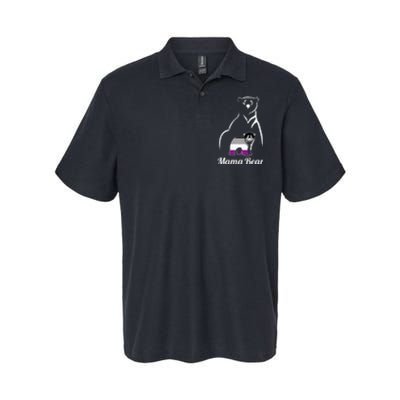 Asexual Mama Bear Asexual Pride LGBT Ace Pride Flag Mom Softstyle Adult Sport Polo