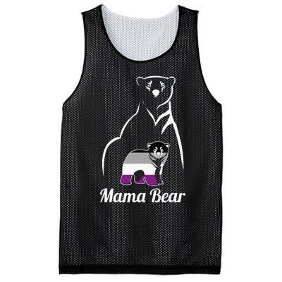 Asexual Mama Bear Asexual Pride LGBT Ace Pride Flag Mom Mesh Reversible Basketball Jersey Tank