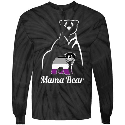 Asexual Mama Bear Asexual Pride LGBT Ace Pride Flag Mom Tie-Dye Long Sleeve Shirt