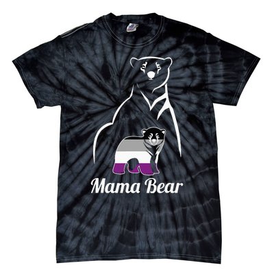 Asexual Mama Bear Asexual Pride LGBT Ace Pride Flag Mom Tie-Dye T-Shirt