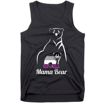 Asexual Mama Bear Asexual Pride LGBT Ace Pride Flag Mom Tank Top