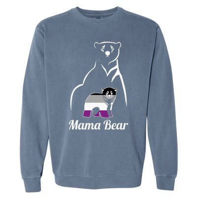 Asexual Mama Bear Asexual Pride LGBT Ace Pride Flag Mom Garment-Dyed Sweatshirt