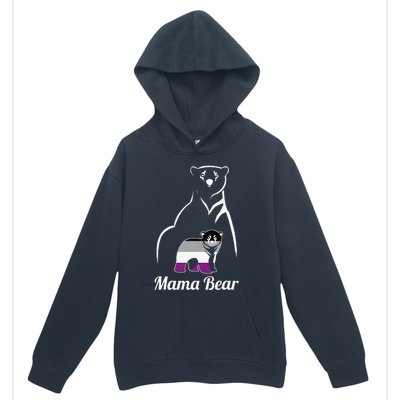 Asexual Mama Bear Asexual Pride LGBT Ace Pride Flag Mom Urban Pullover Hoodie