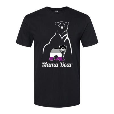 Asexual Mama Bear Asexual Pride LGBT Ace Pride Flag Mom Softstyle CVC T-Shirt