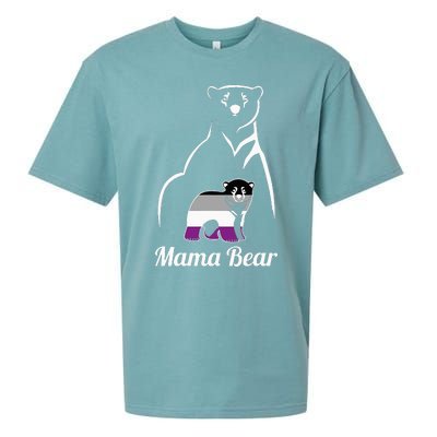 Asexual Mama Bear Asexual Pride LGBT Ace Pride Flag Mom Sueded Cloud Jersey T-Shirt