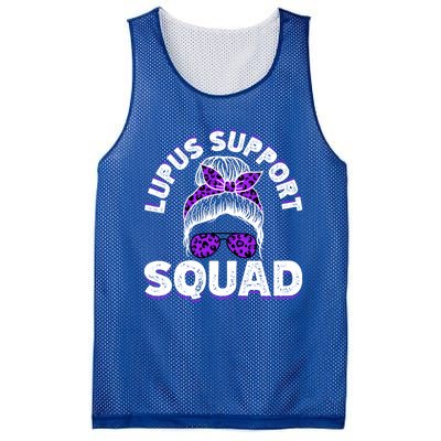 Afro Messy Bun Leopard Lupus Awareness Gift Mesh Reversible Basketball Jersey Tank