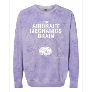 Aircraft Mechanics Brain Shirt Aviation Gift Colorblast Crewneck Sweatshirt