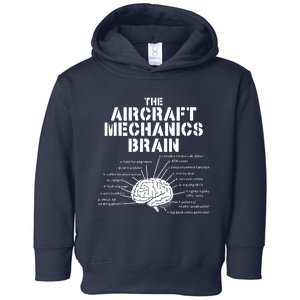 Aircraft Mechanics Brain Shirt Aviation Gift Toddler Hoodie