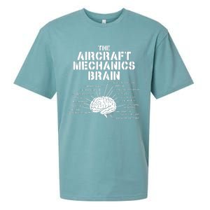 Aircraft Mechanics Brain Shirt Aviation Gift Sueded Cloud Jersey T-Shirt