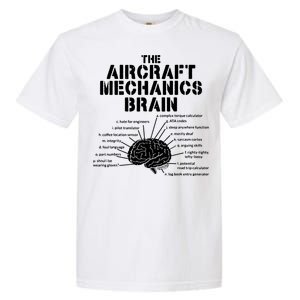 Aircraft Mechanics Brain Shirt Aviation Gift Garment-Dyed Heavyweight T-Shirt