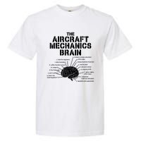 Aircraft Mechanics Brain Shirt Aviation Gift Garment-Dyed Heavyweight T-Shirt