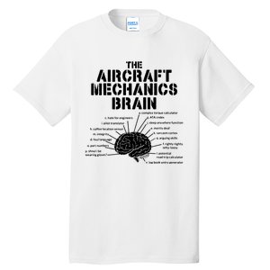 Aircraft Mechanics Brain Shirt Aviation Gift Tall T-Shirt