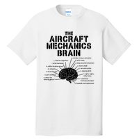 Aircraft Mechanics Brain Shirt Aviation Gift Tall T-Shirt