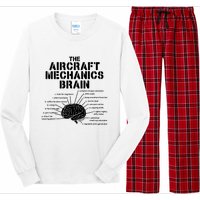 Aircraft Mechanics Brain Shirt Aviation Gift Long Sleeve Pajama Set