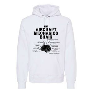 Aircraft Mechanics Brain Shirt Aviation Gift Premium Hoodie