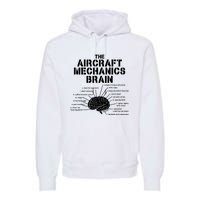 Aircraft Mechanics Brain Shirt Aviation Gift Premium Hoodie