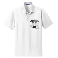 Aircraft Mechanics Brain Shirt Aviation Gift Dry Zone Grid Polo