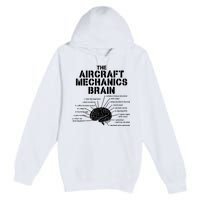 Aircraft Mechanics Brain Shirt Aviation Gift Premium Pullover Hoodie