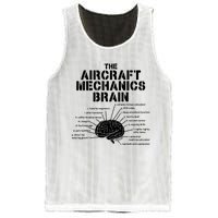 Aircraft Mechanics Brain Shirt Aviation Gift Mesh Reversible Basketball Jersey Tank