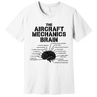 Aircraft Mechanics Brain Shirt Aviation Gift Premium T-Shirt