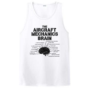 Aircraft Mechanics Brain Shirt Aviation Gift PosiCharge Competitor Tank