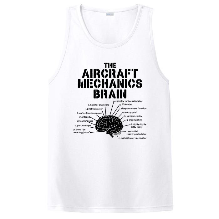 Aircraft Mechanics Brain Shirt Aviation Gift PosiCharge Competitor Tank