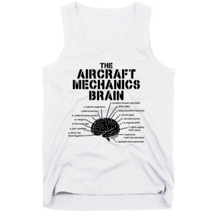 Aircraft Mechanics Brain Shirt Aviation Gift Tank Top