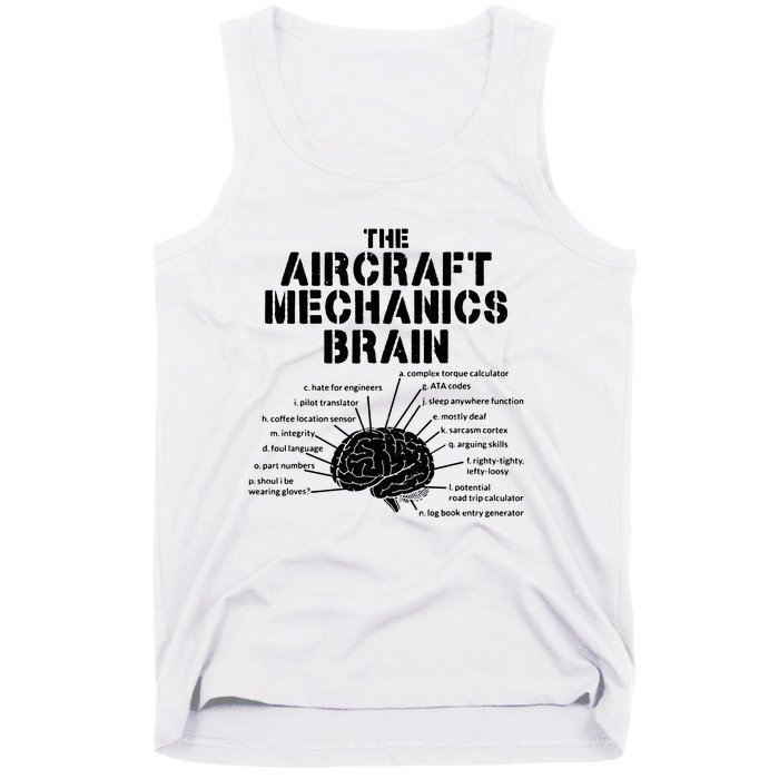 Aircraft Mechanics Brain Shirt Aviation Gift Tank Top