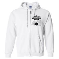 Aircraft Mechanics Brain Shirt Aviation Gift Full Zip Hoodie