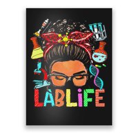 Afro Messy Bun Laboratory Life Lab Week 2025 Lab Technician Poster