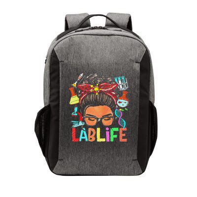 Afro Messy Bun Laboratory Life Lab Week 2025 Lab Technician Vector Backpack