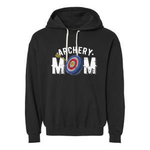 Archery Mom Bow Arrow Shooting Sports Hunter Garment-Dyed Fleece Hoodie