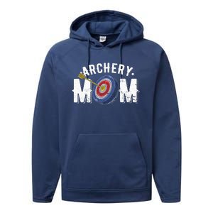 Archery Mom Bow Arrow Shooting Sports Hunter Performance Fleece Hoodie