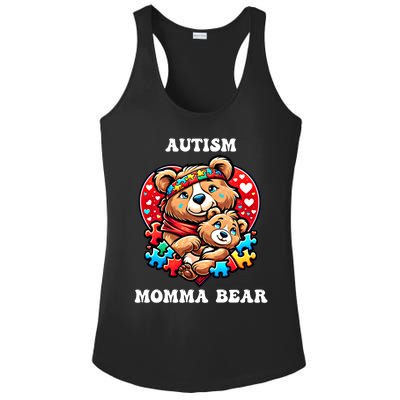 Autism Mama Bear Autism Awareness Mom Puzzle Gift Ladies PosiCharge Competitor Racerback Tank