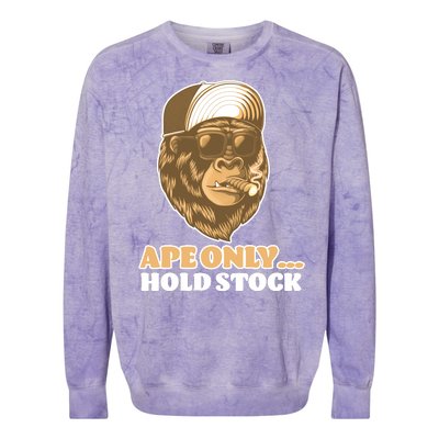 AMC Apes Only Hold The Stock Colorblast Crewneck Sweatshirt