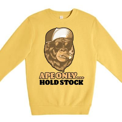 AMC Apes Only Hold The Stock Premium Crewneck Sweatshirt