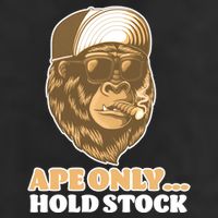 AMC Apes Only Hold The Stock Garment-Dyed Fleece Hoodie