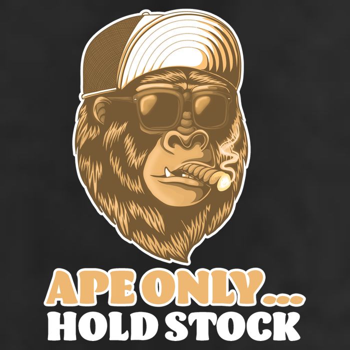 AMC Apes Only Hold The Stock Garment-Dyed Fleece Hoodie