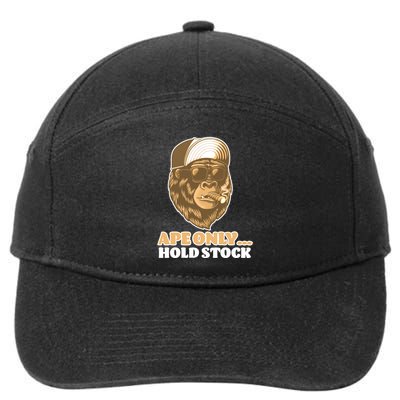 AMC Apes Only Hold The Stock 7-Panel Snapback Hat