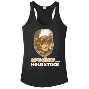 AMC Apes Only Hold The Stock Ladies PosiCharge Competitor Racerback Tank